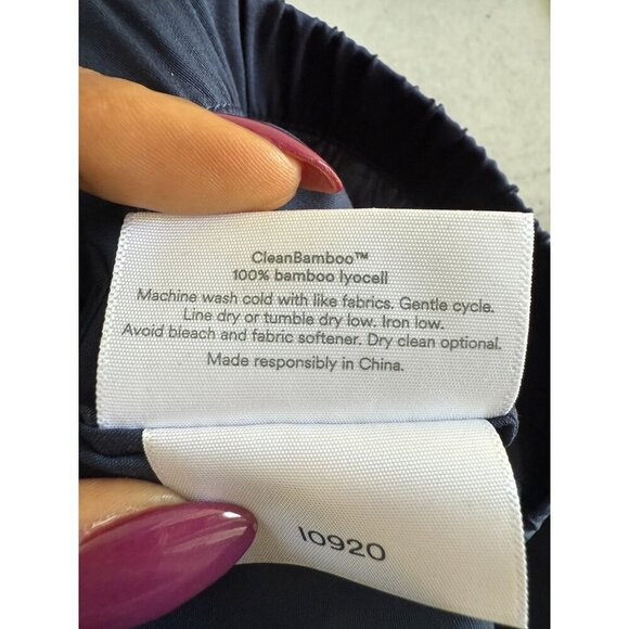 NWT Ettitude Bamboo‎ Silky PJ Set - Women's Navy Blue Cami & Shorts 2 Piece Set - Picture 9 of 11